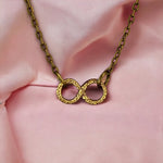 Infinity Chain - Bronze Filigree Infinity Eternity Jewelry Vintage Style Jewelry - VIK-98