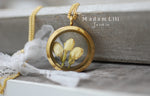 Real yasmine flowers medallion chain