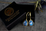 925 Sterling Silver Gold-plated Labradorite Earrings