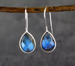 925 Sterling Silver Labradorite Earrings - Ear925-97