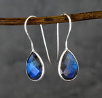 925 Sterling Silver Labradorite Earrings - Ear925-97