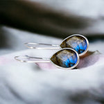 925 Sterling Silver Labradorite Earrings - Ear925-97