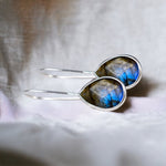 925 Sterling Silver Labradorite Earrings - Ear925-97