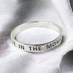 Love The Journey Ring - 925 Sterling Silver Engraving Stamp Finger Ring - RG925-55