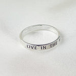 Love The Journey Ring - 925 Sterling Silver Engraving Stamp Finger Ring - RG925-55