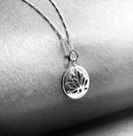 Lotus Anhänger Halskette - 925 Sterling Silber - K925-31