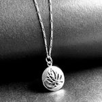 Lotus Anhänger Halskette - 925 Sterling Silber - K925-31