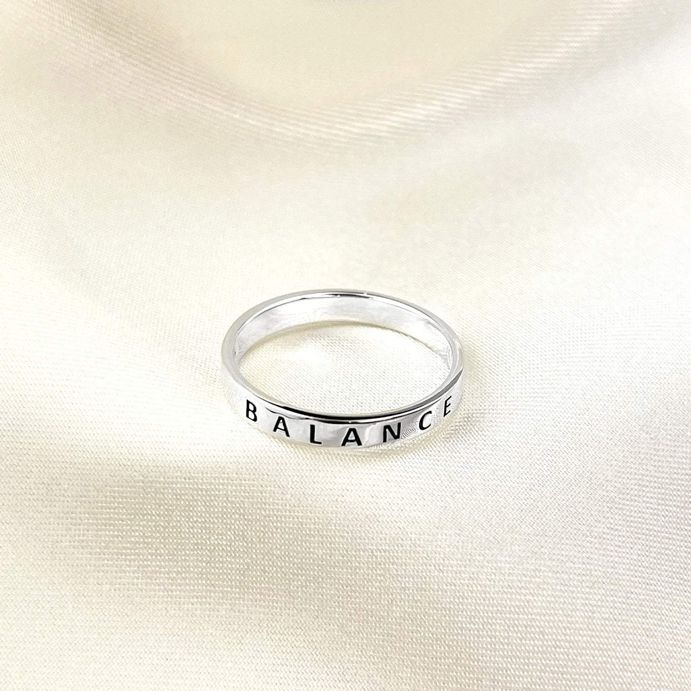 BALANCE Ring - 925 Sterling Silber Gravur Stempel Fingerring RG925-47
