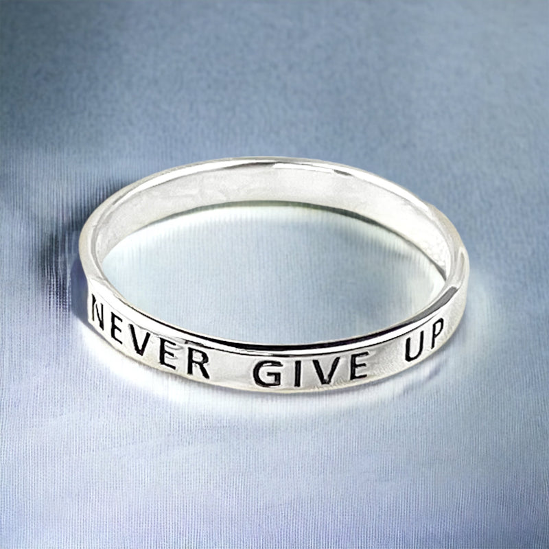 Love The Journey Ring - 925 Sterling Silver Engraving Stamp Finger Ring - RG925-55