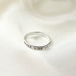 Love The Journey Ring - 925 Sterling Silver Engraving Stamp Finger Ring - RG925-55