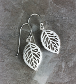 925 sterling earrings "silver leaves" - Ear925-12