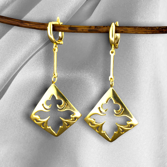 925 sterling silver gold plated earrings "Orient II"