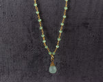 Gemstone chain with peridot drops