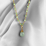 Gemstone chain with peridot drops