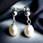 Classic Beads Earrings - 925 Sterling Silver Luxurious Pearl Earrings - Ear925-67