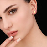 925 Sterling gold plated mini earrings "halfmoon"