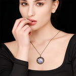Tiles Glass Pendant Chain - Bronze Oriental Tile Playful Chain - VIK-54