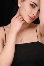 925 Sterling Silver Gemstone Chain "Grob & Moonstone" - K925-45