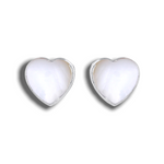 Mini 925 Sterling Silver Pearl Stud Earrings Heart