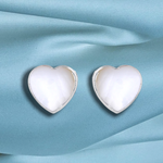 Mini 925 Sterling Silver Pearl Stud Earrings Heart