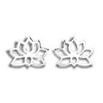 Mini 925 Sterling Silver Stud Earrings Lotus