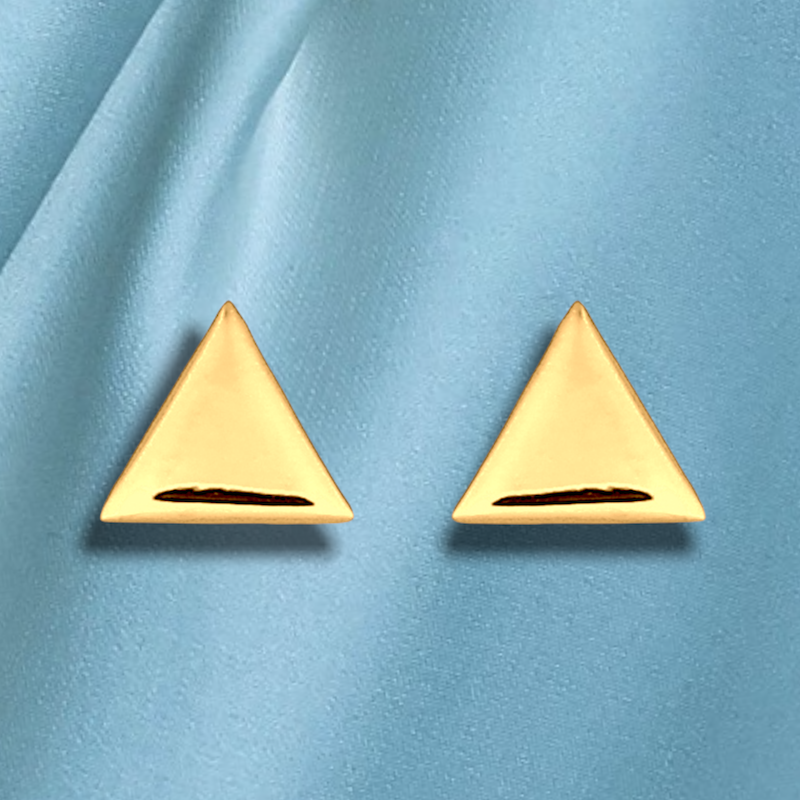 925 sterling gilded geometric mini studs