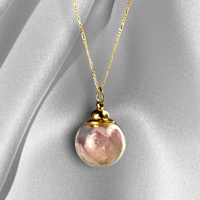 925 sterling gilded chain "real cherry blossom"