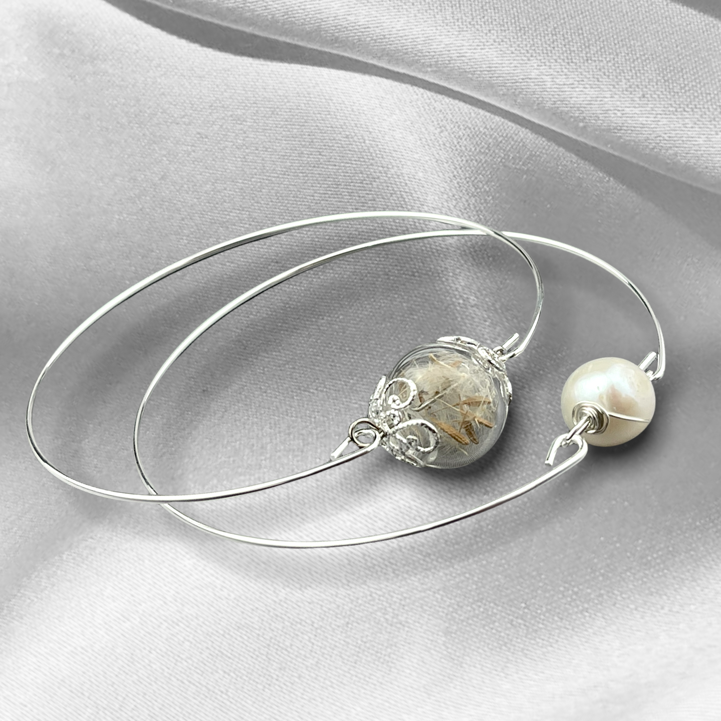 Bangles in the double pack real pulse flowers and freshwater pearl - Retremm 10