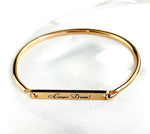 Personalized Stainless Steel Bracelet - Engraving - Rose Gold Color - RETARM-17