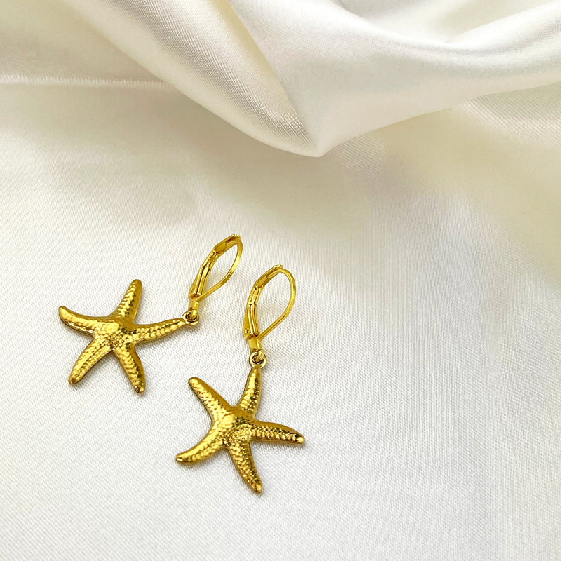 Starfish Earrings Gold &amp; Silver Plated - VINOHR-44