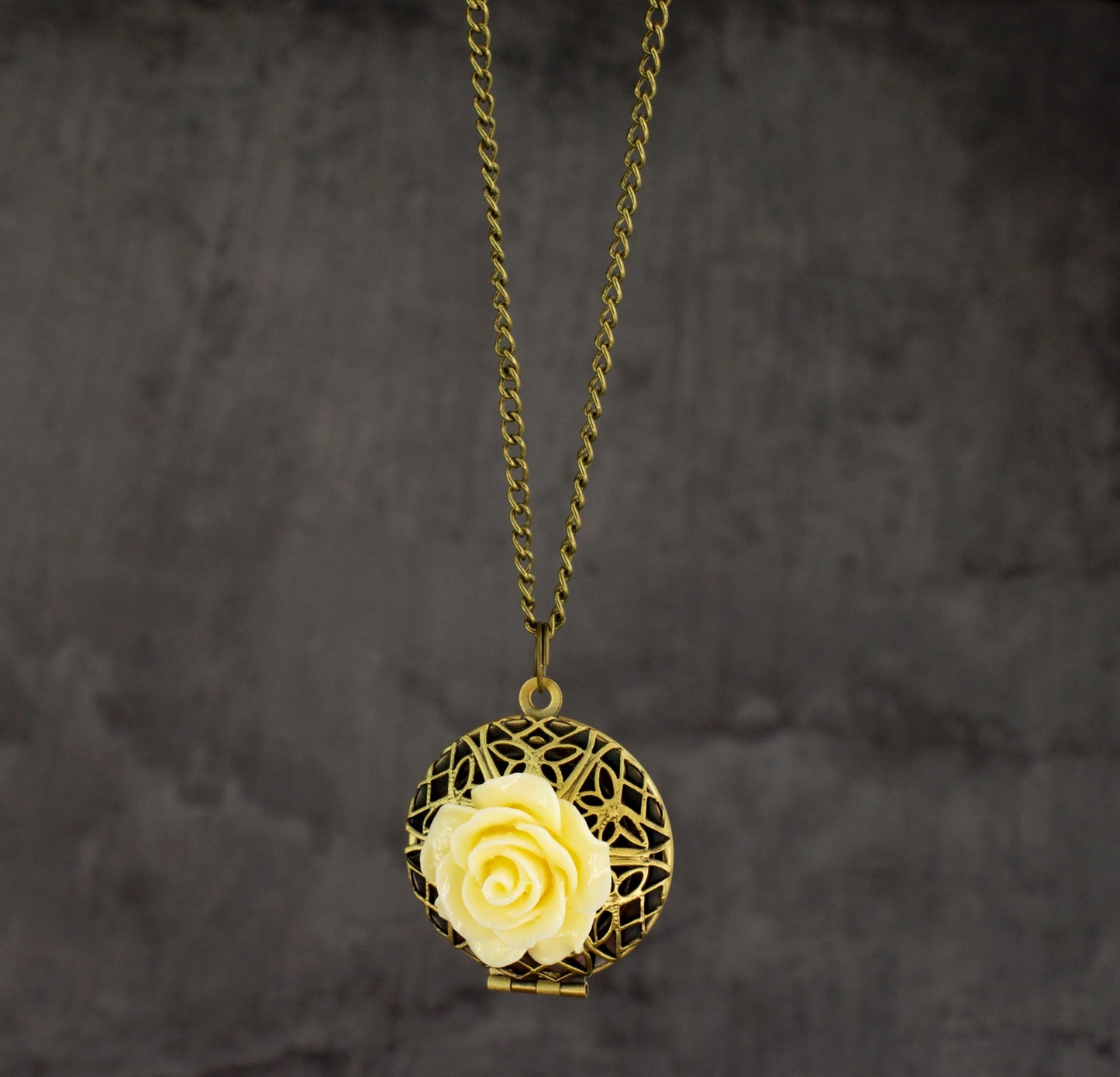 Shabby rose bronze medallion chain incl. Photoservice