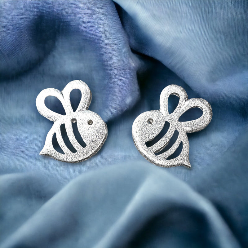 Bee Mini Stud Earrings - 925 Sterling Silver Earrings - Stamina Creativity Symbol Jewelry - Ear925-90