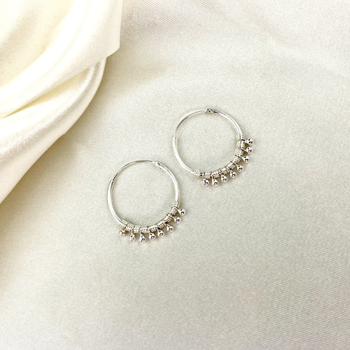 925 Sterling Silver Gyspy Hoop Earrings OHR925-60