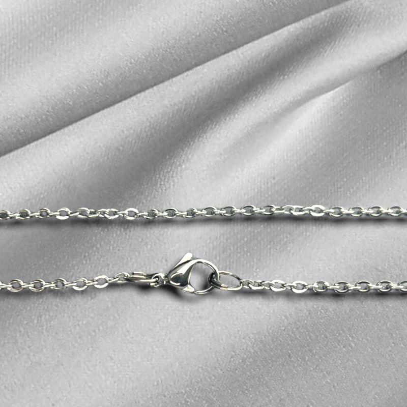 Single silver silver plated chain 50cm or 70cm