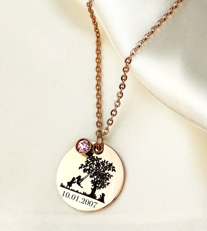 Photo Medallion Necklace with your photo-Pusteblumenpenger-Individualizable jewelry with photo service VIK-89