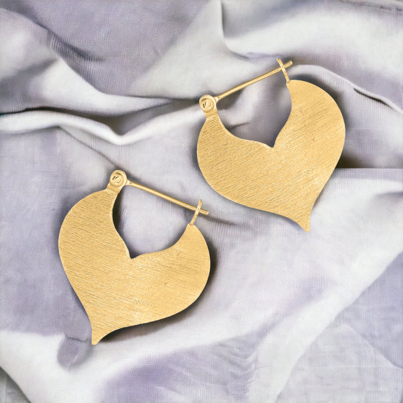 Minimalist Drops Earrings-925 Sterling Gold Gold plated Matt Orient Sultan 1001 Nights Arabic Style-OHR925-27