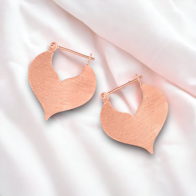 Sultan II 925 Sterling Minimalist Earrings in Orient Style (Rose Gold)