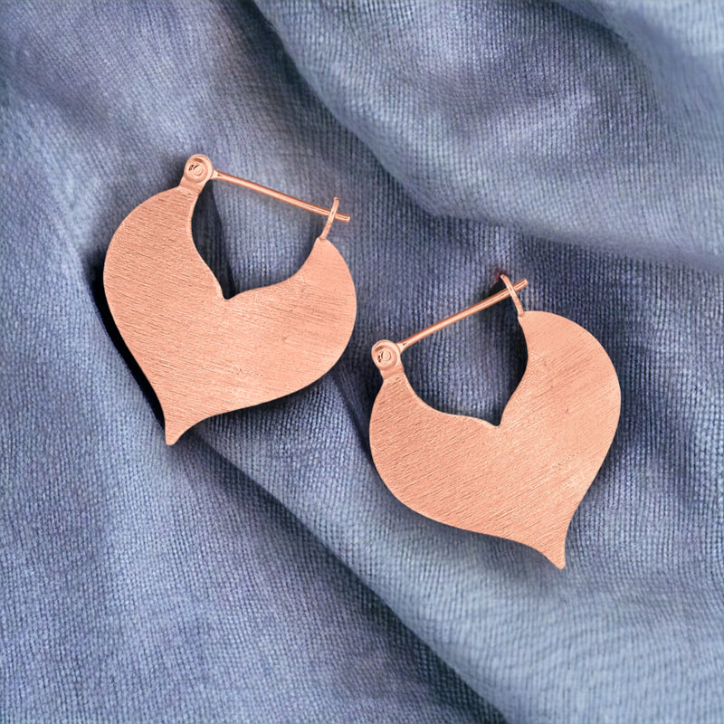 Sultan II 925 Sterling Minimalist Earrings in Orient Style (Rose Gold)