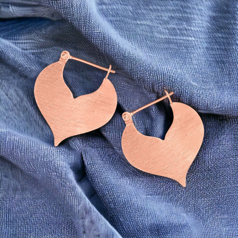 Sultan II 925 Sterling Minimalist Earrings in Orient Style (Rose Gold)