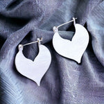 Minimalist Drop Earrings - 925 Sterling Silver Brushed Sultan 1001 Night Arab Style Ear925-87