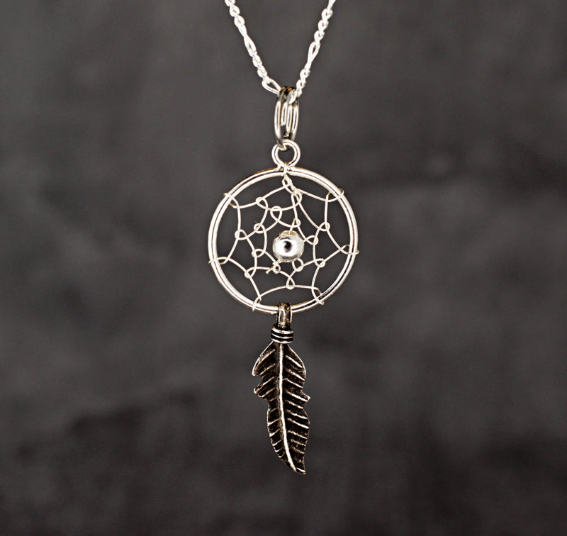 925 dream catcher silver chain