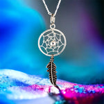 925 dream catcher silver chain